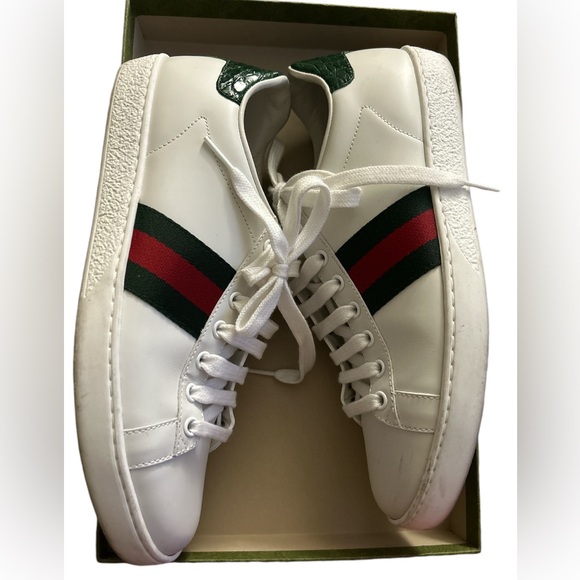 Gucci White Leather Sneakers - Picture 4 of 11